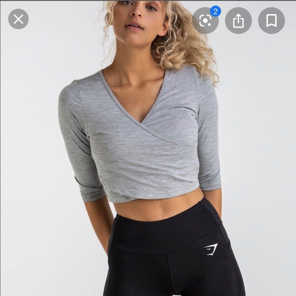 Gymshark Gray Ballet Top